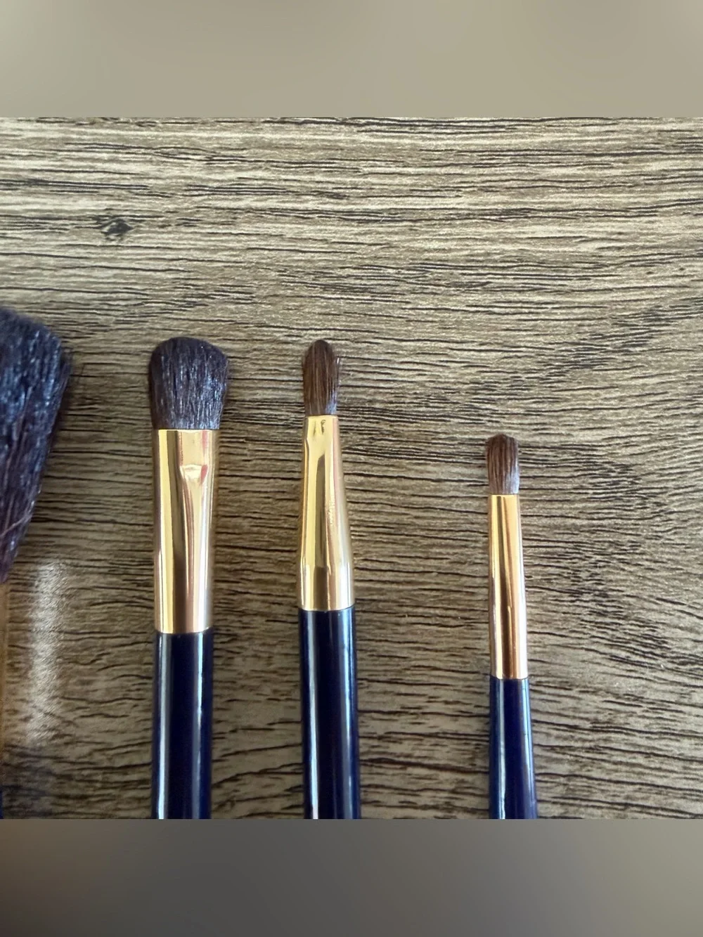 Estee Lauder 5 Pcs MakeUp Brush Set Powder Blush EyeShadow Lip Brush Blue Handle